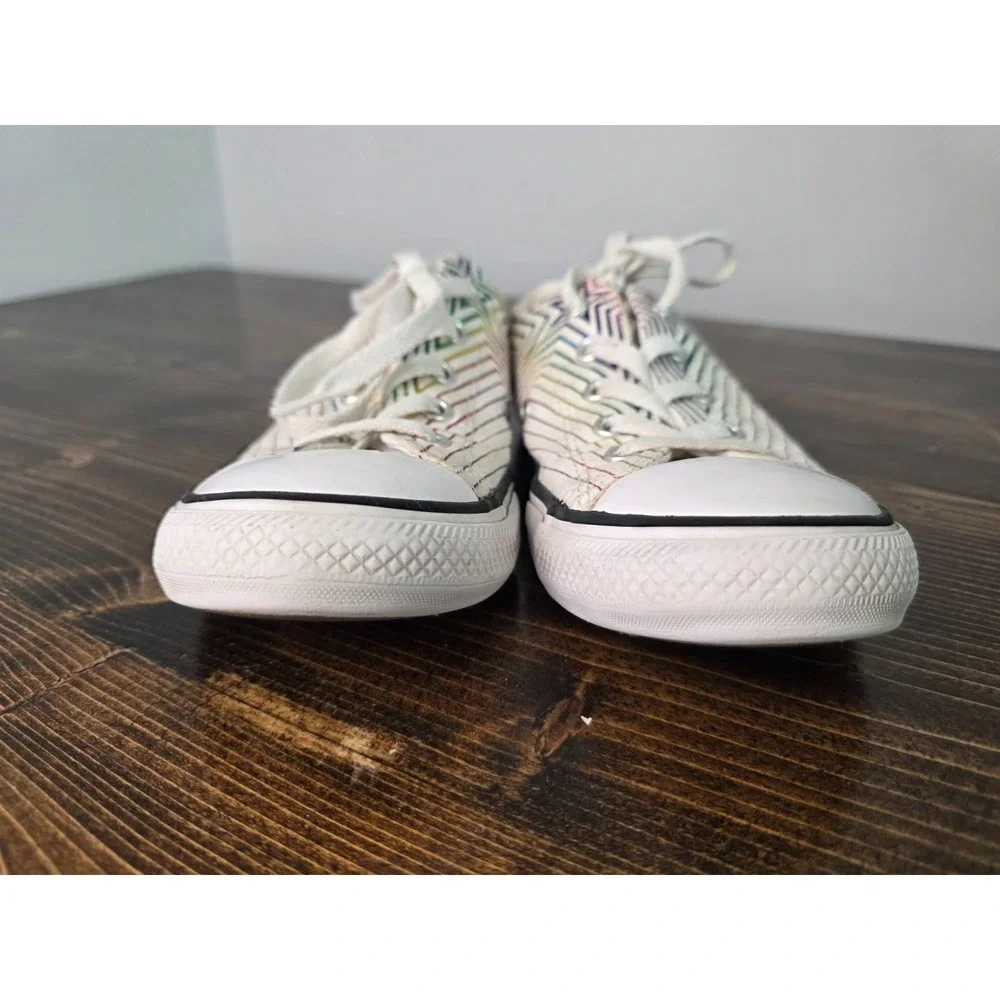 Converse All Star Youth Sneakers Size 3 EU‎ 35 White Canvas Casual Kids Shoes